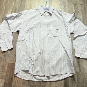 Cinch Blue and White Casual Button Down Shirt vintage western wear